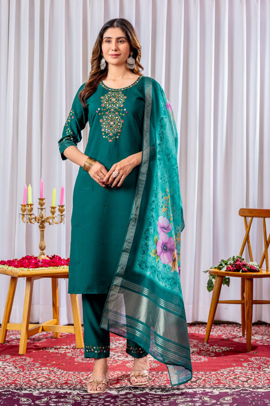 Rama color viscose silk salwar suit for women