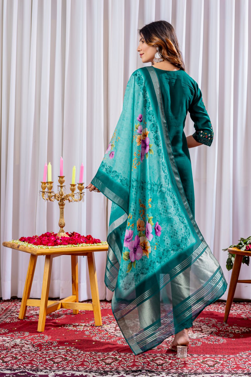 Rama color viscose silk salwar kameez with online
