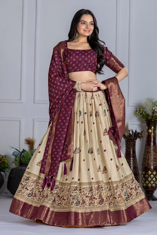 Wine colour Lehenga Bridal
