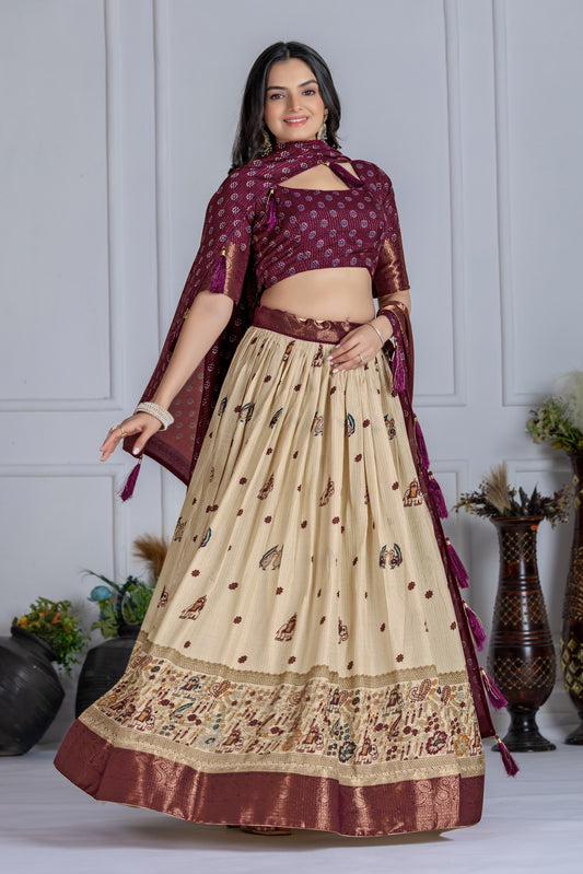 Wine color lehenga choli online with price
