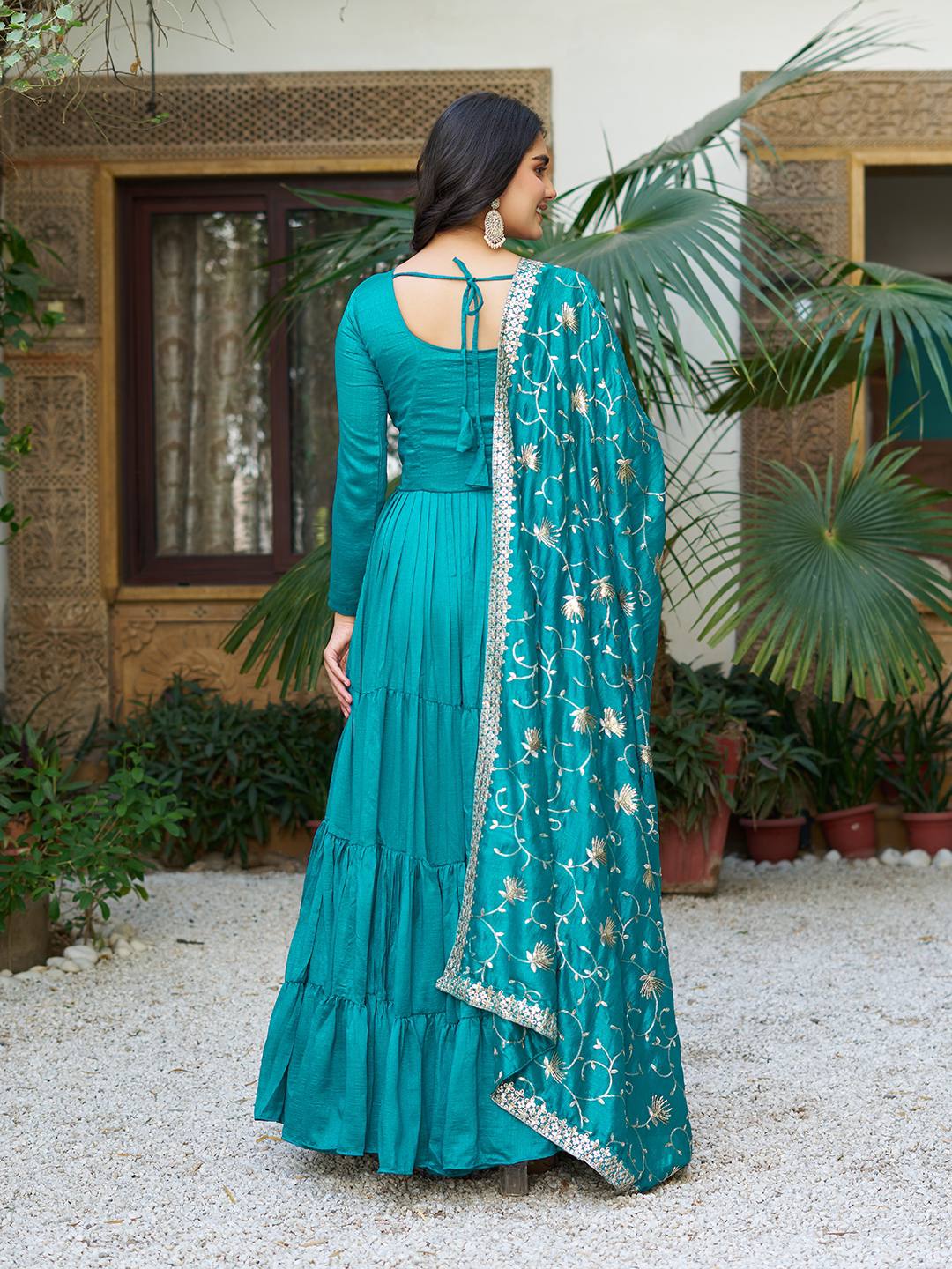 Wedding wear long gown price