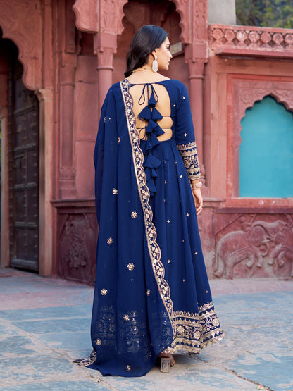 Blue Colour Gown for Wedding
