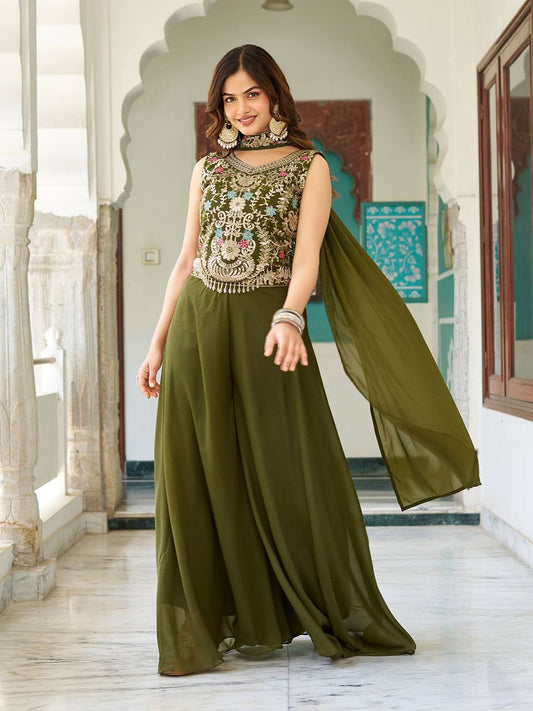 Wedding wear plazzo suit