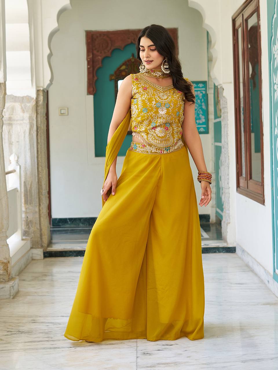 Haldi outfits for guests
