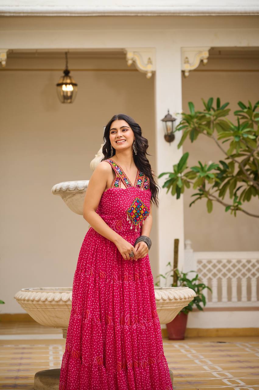 Traditional long gown for party