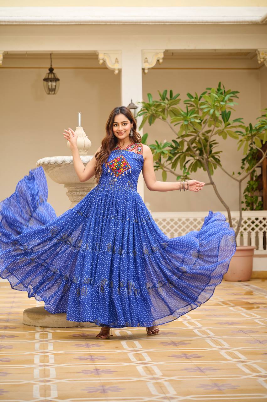 Festive wear printed gown price