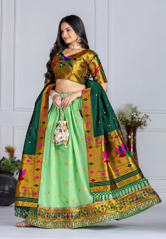 Wedding wear green lehenga USA