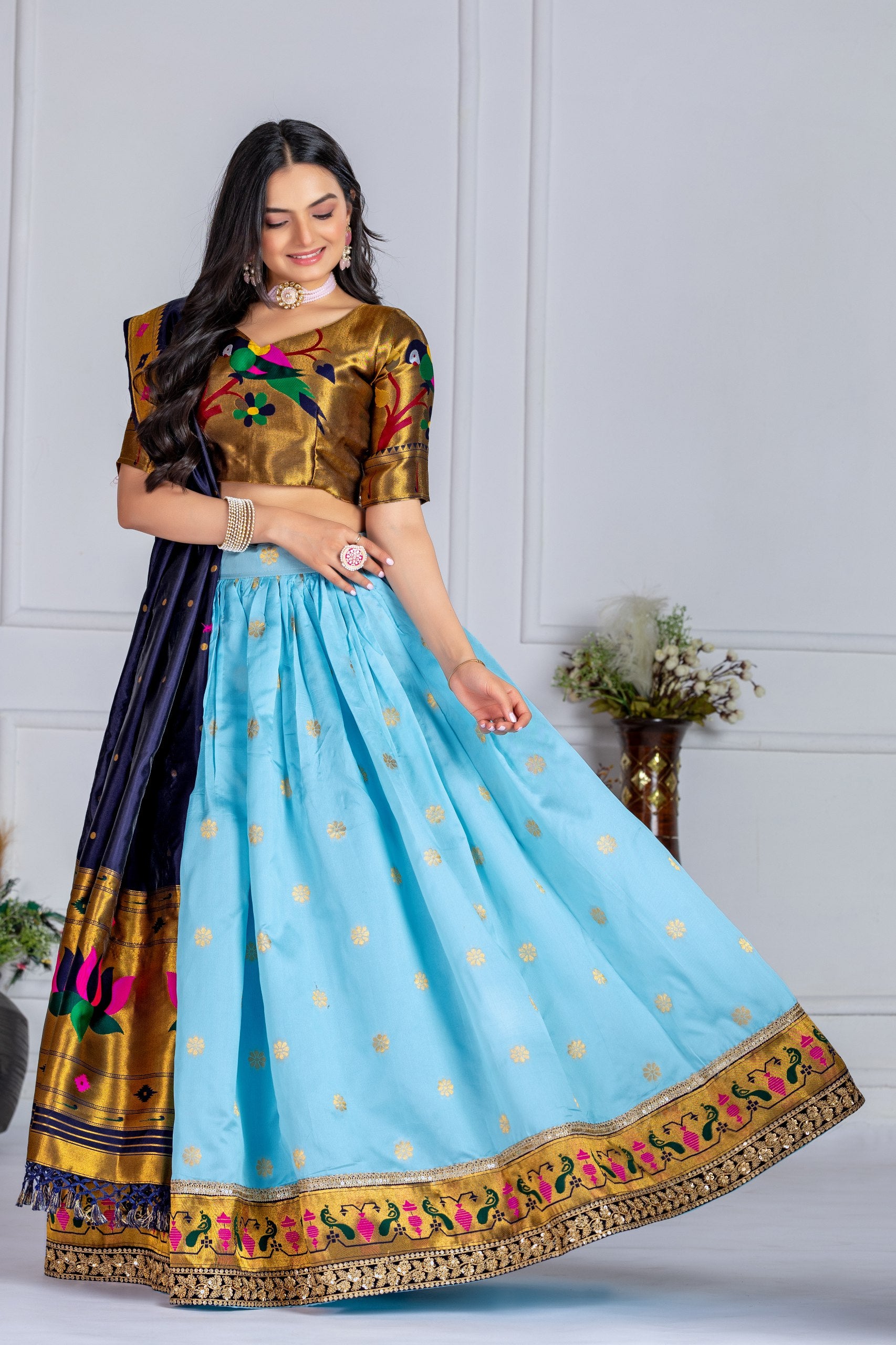 modern lehengas choli with dupatta