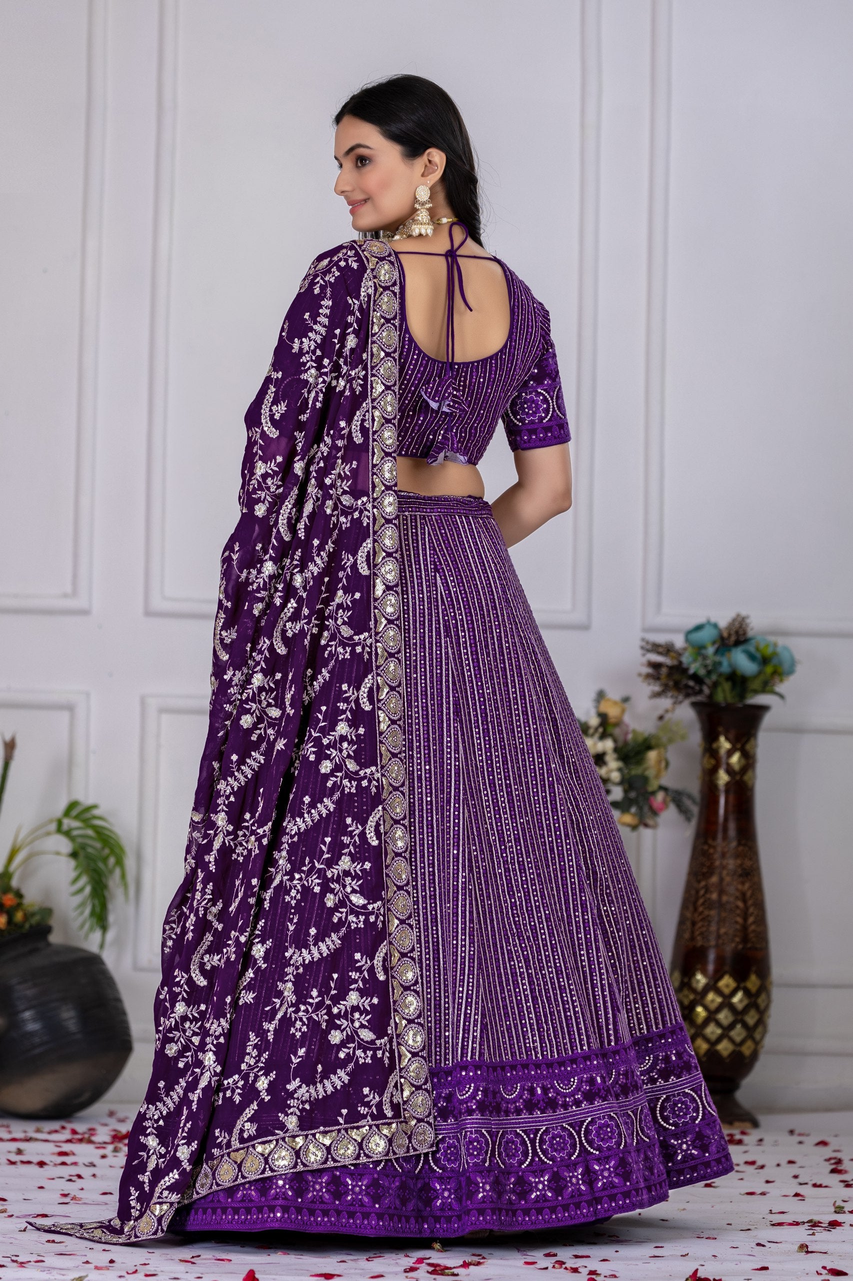 purple Lehenga for Wedding
