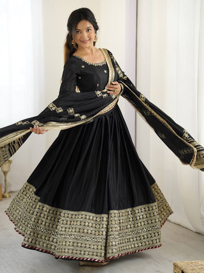 Wedding wear silk gown 