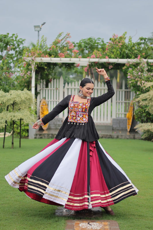 Navratri wear women lehenga choli with dupatta
