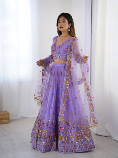 Purple lehenga bridal online
