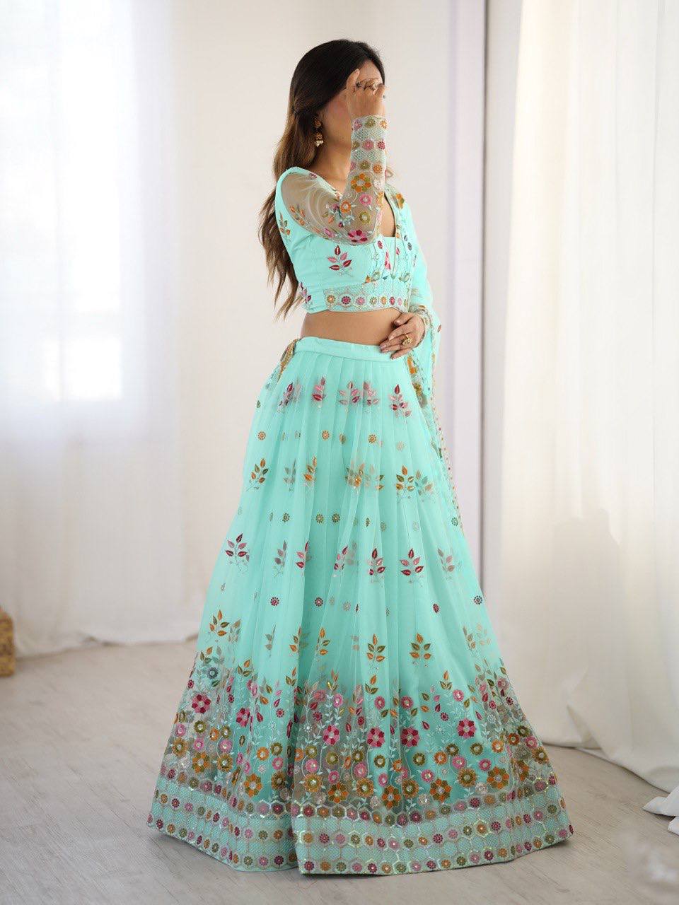 Turquoise Lehenga Wedding
