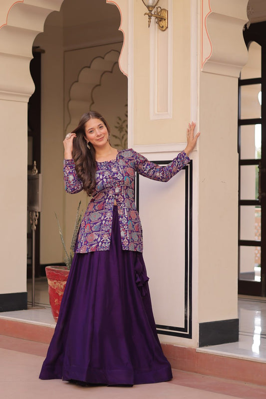 Purple Lehenga Bridal
