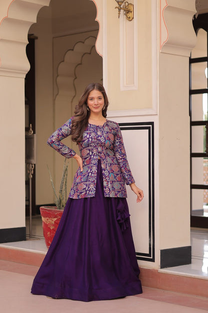 Purple designer lehenga 