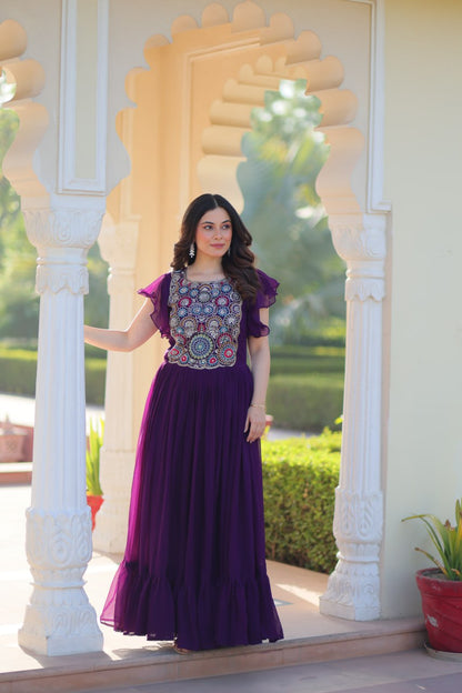 Purple Anarkali Dress
