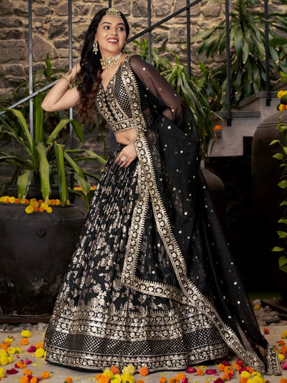 party wear black lehenga choli in new york usa