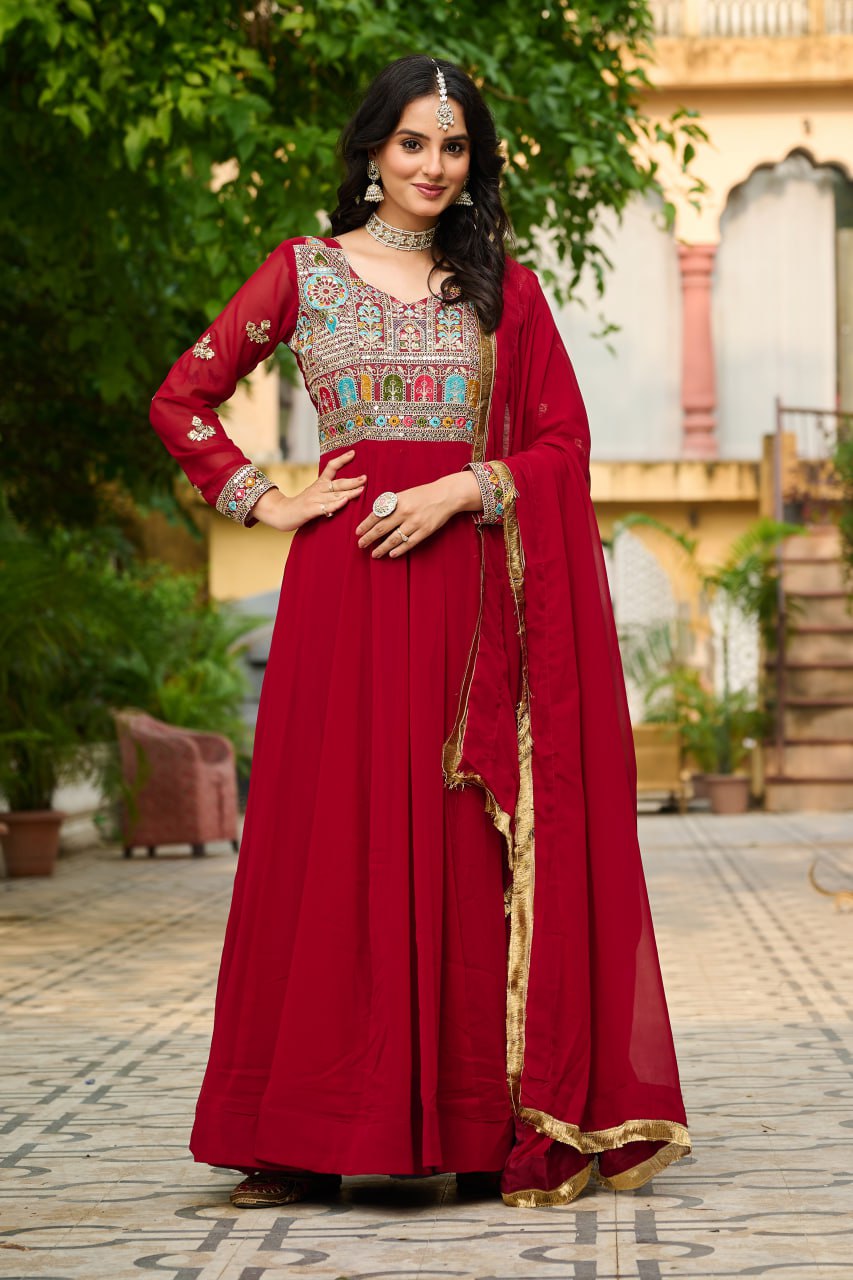 Elegant red evening dresses
