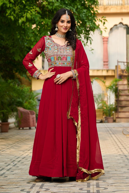 Elegant red evening dresses
