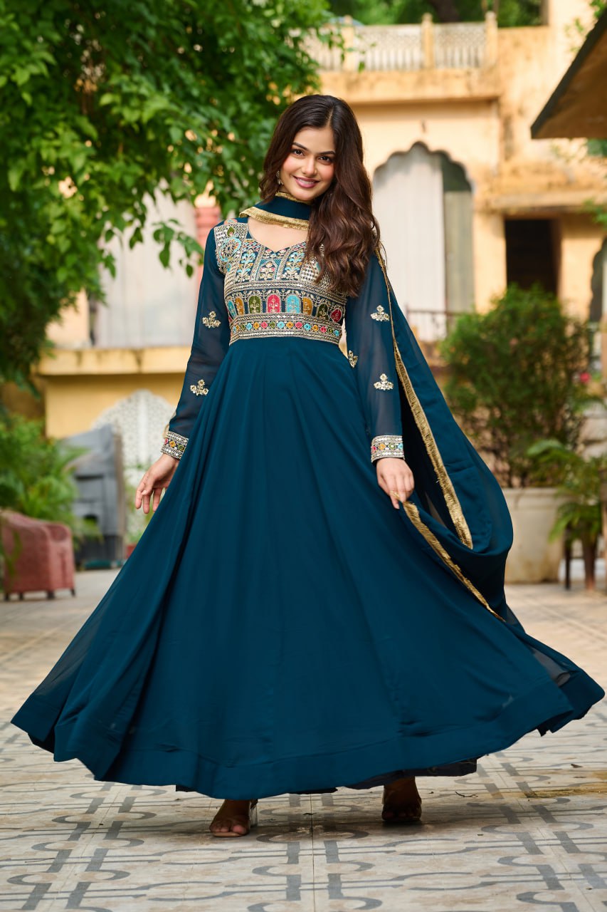Designer rama color gown