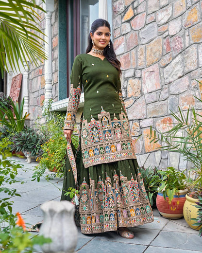 Green Sharara Suit
