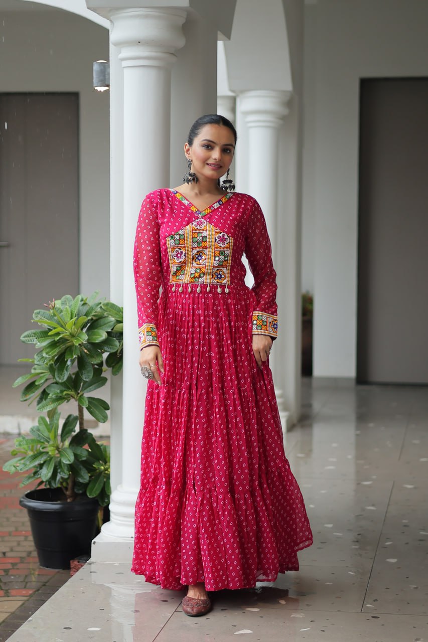 Navratri wear fancy long gown