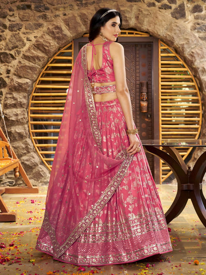 Reception wear peach color lehenga USA