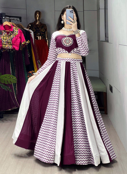 Wine color designer lehenga 