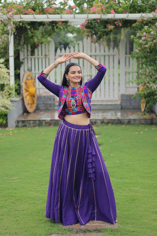 Purple Chaniya Choli for Navratri
