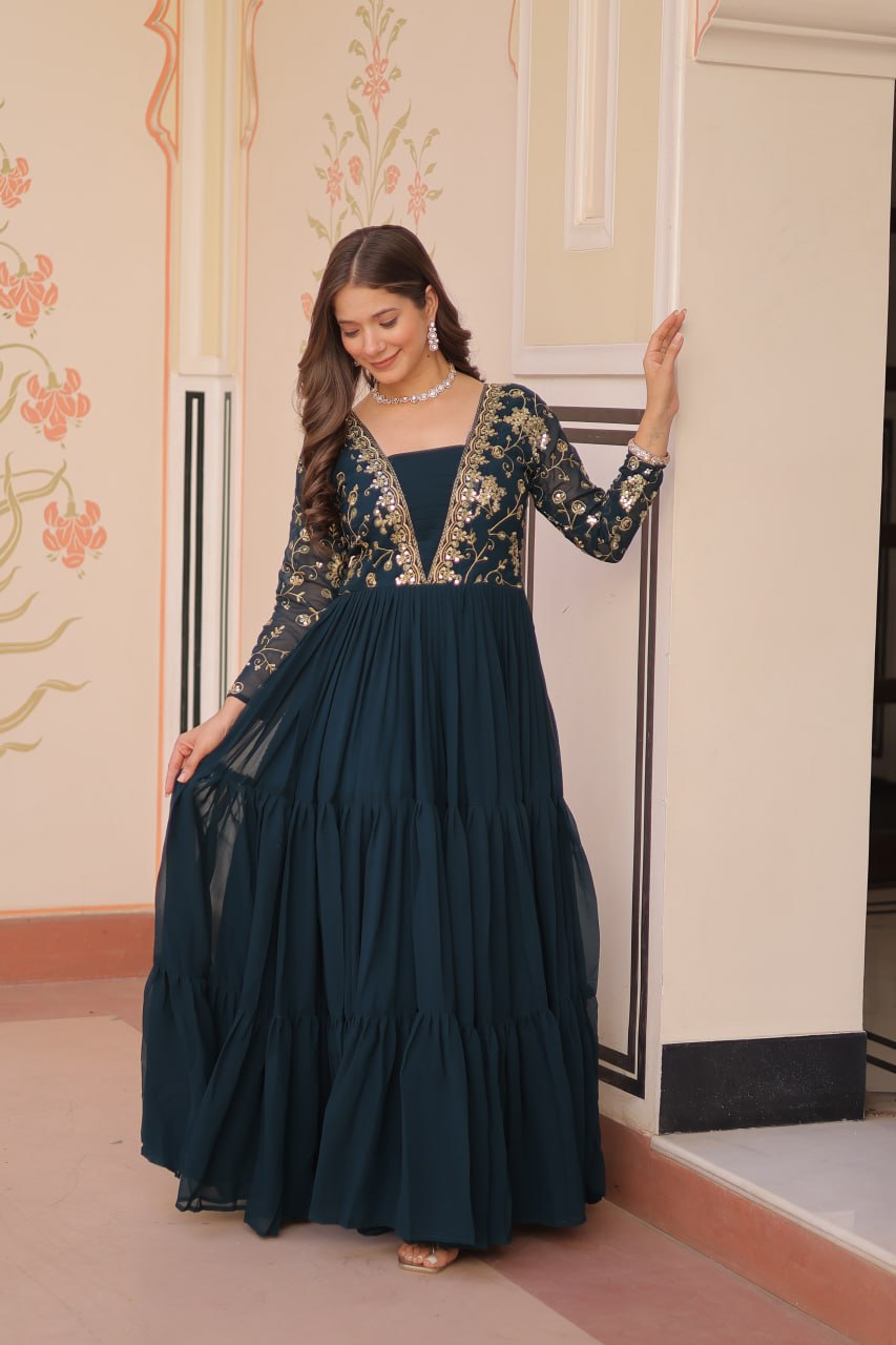 Rama color designer gown for women