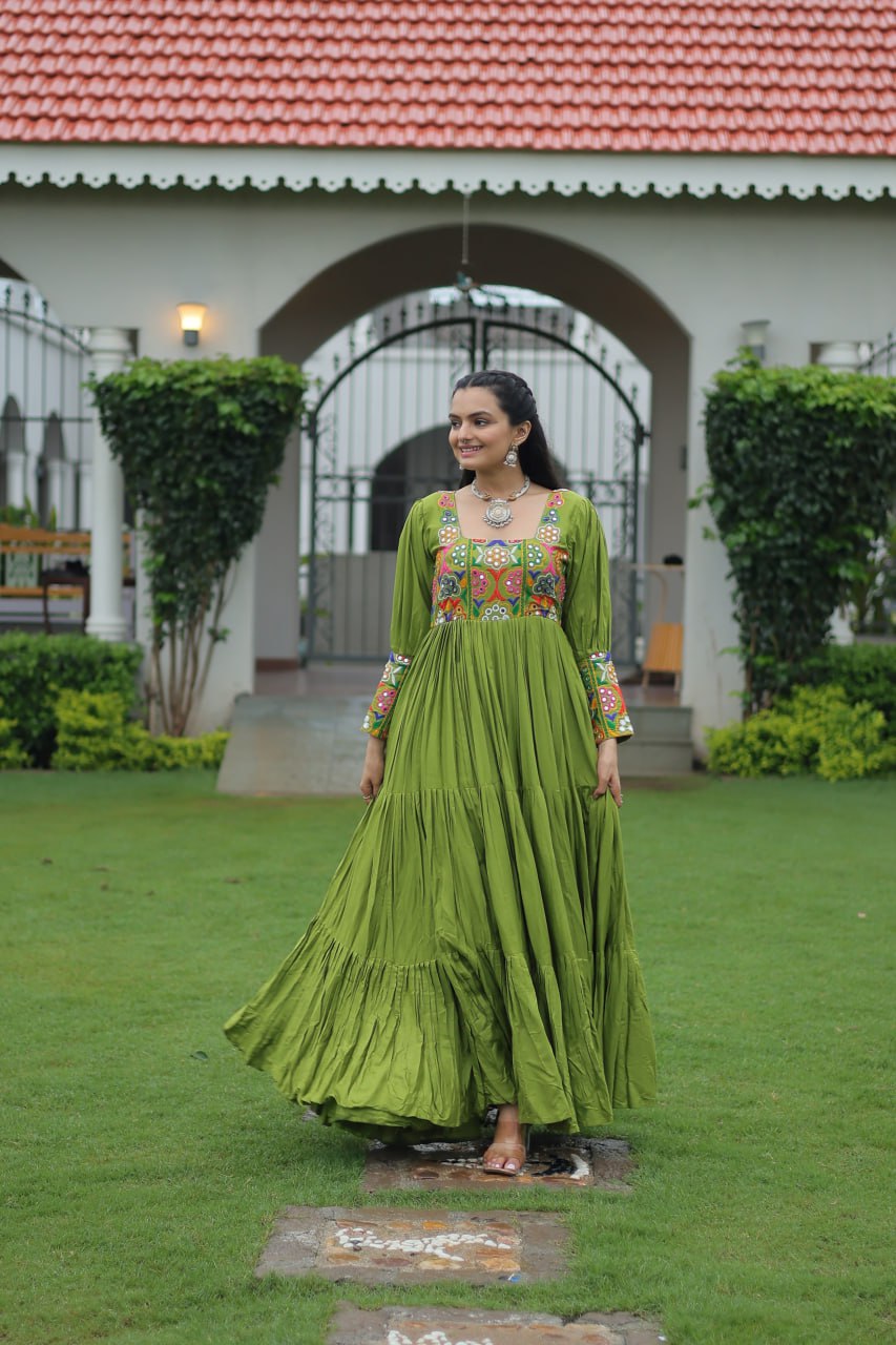 Garba wear rayon gown online