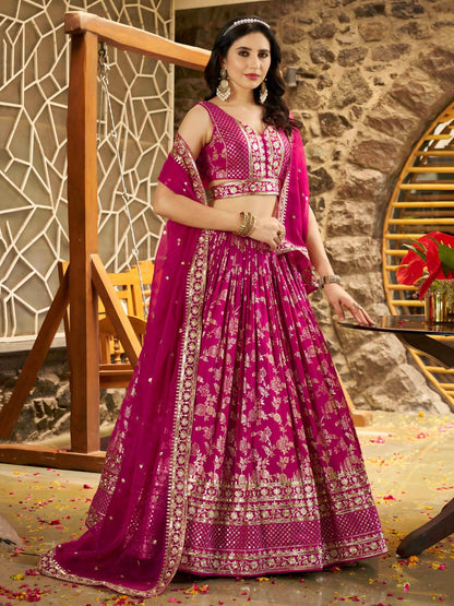 Wedding wear pink lehenga choli