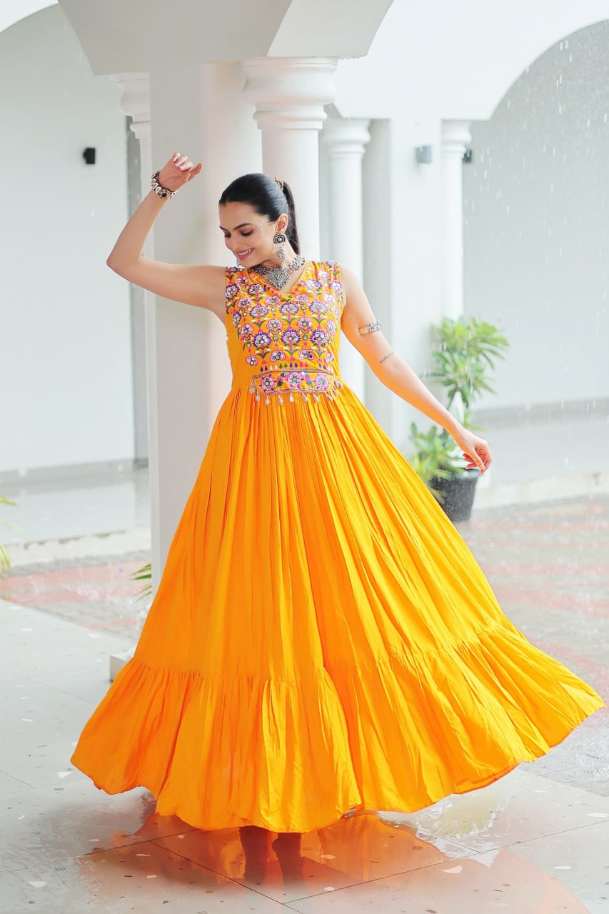 Designer kutchi work gown