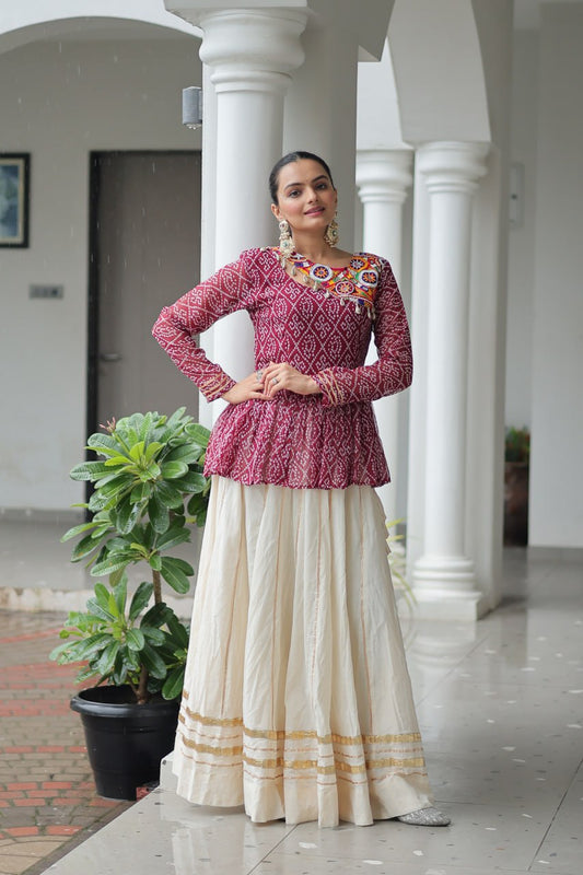 Navratri wear white chaniya choli USA