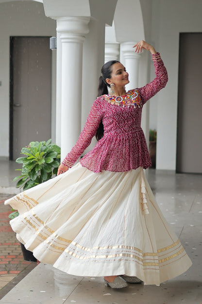 Garba wear white chaniya choli UK