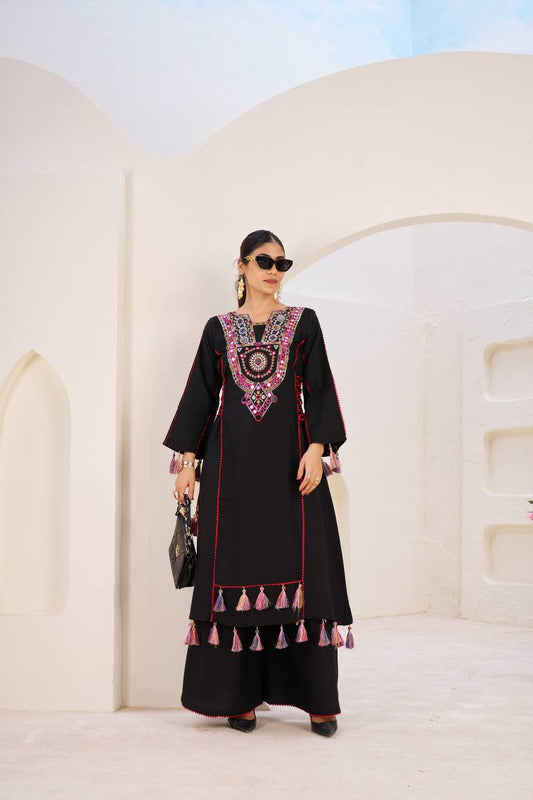 Black Sharara Party Wear
