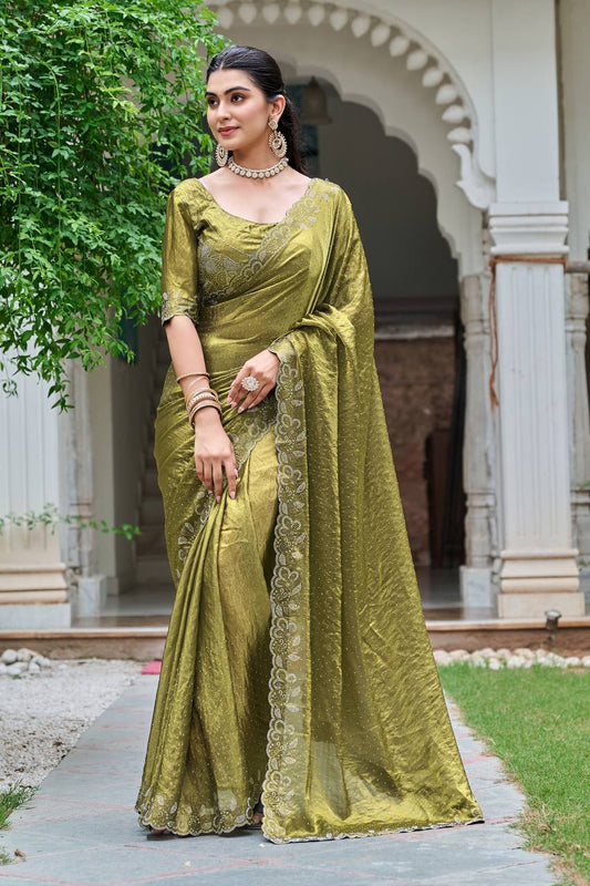Green color designer lehenga choli USA