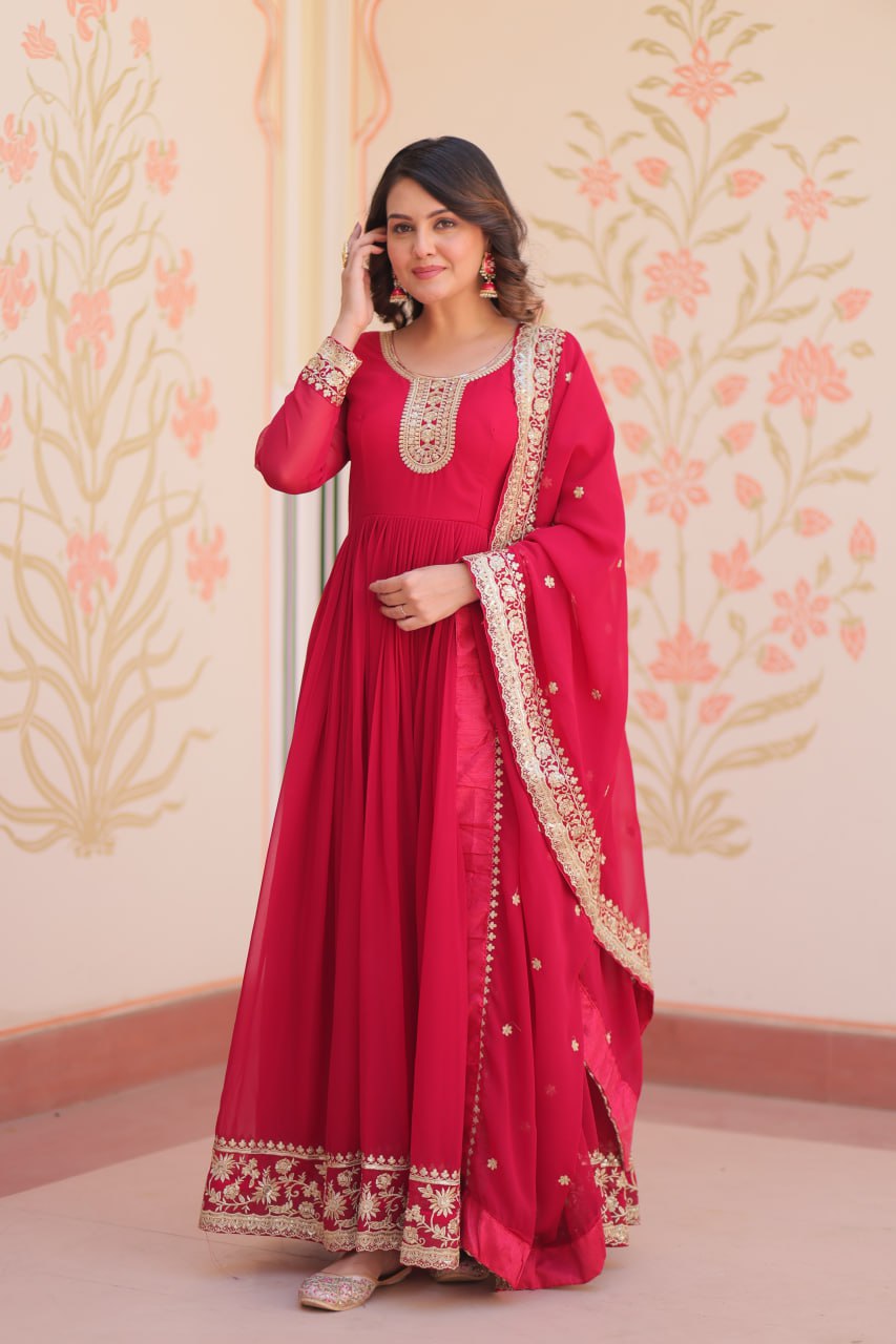 trendy pink gown distacart