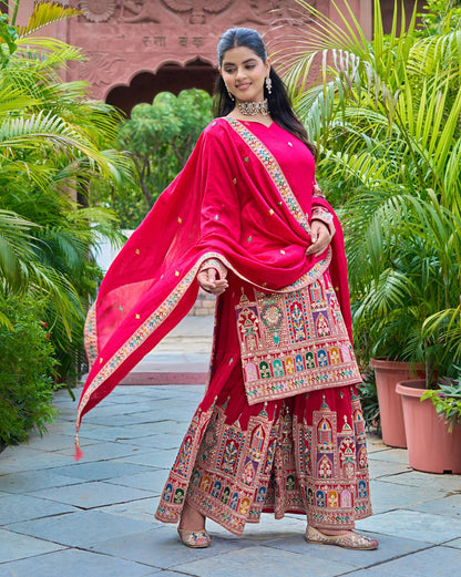 Wedding wear pink sharara suit in USA