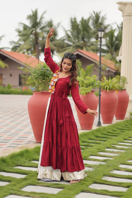 Maroon Chaniya Choli navratri
