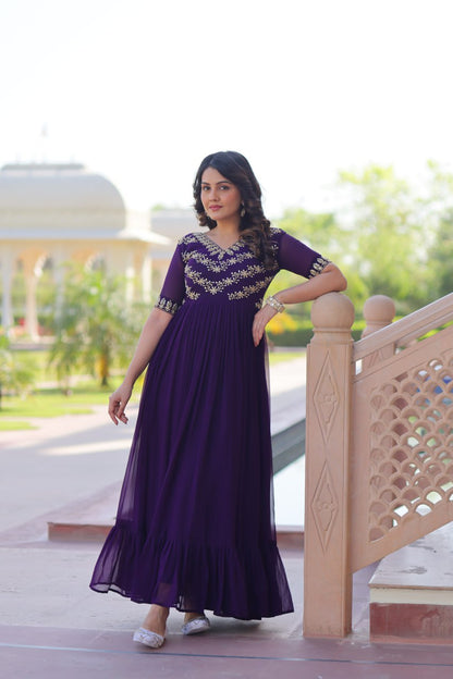 Purple Gown for Wedding
