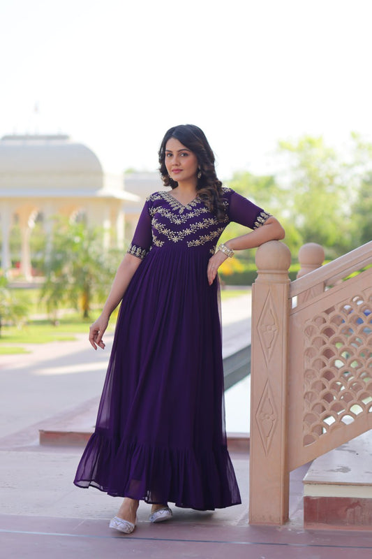 Purple Gown for Wedding
