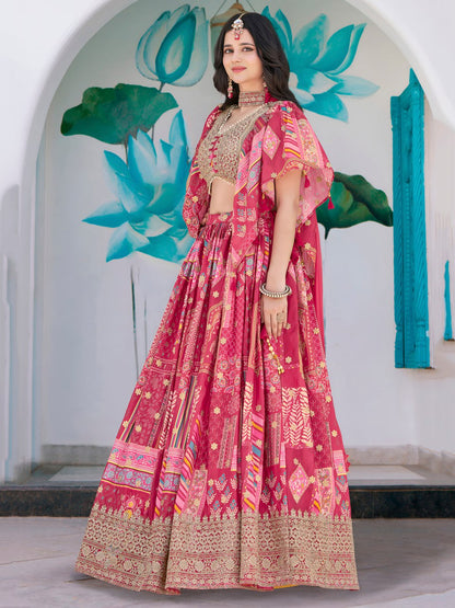 Wedding wear pink lehenga choli in USA