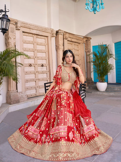 Wedding wear red lehenga in USA