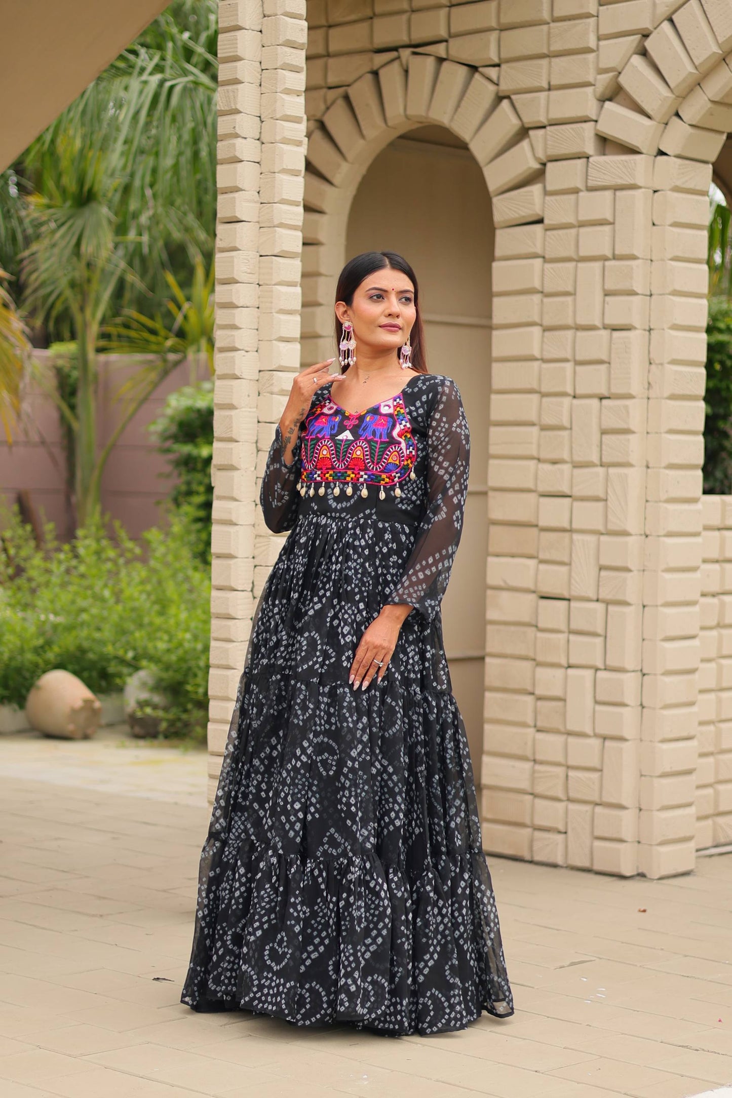 Navratri wear black gown in online USA