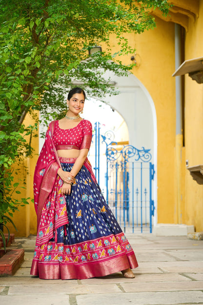 Blue color lichi ghagra choli for women in USA
