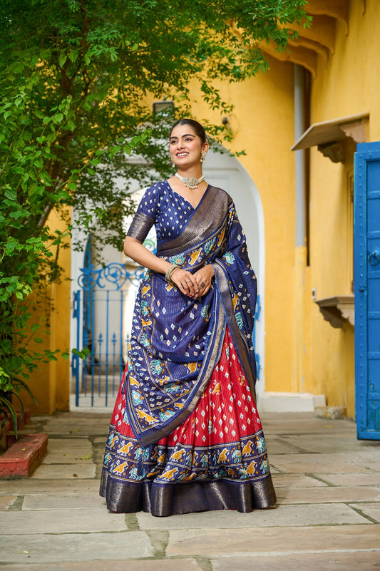 Red color lehenga choli