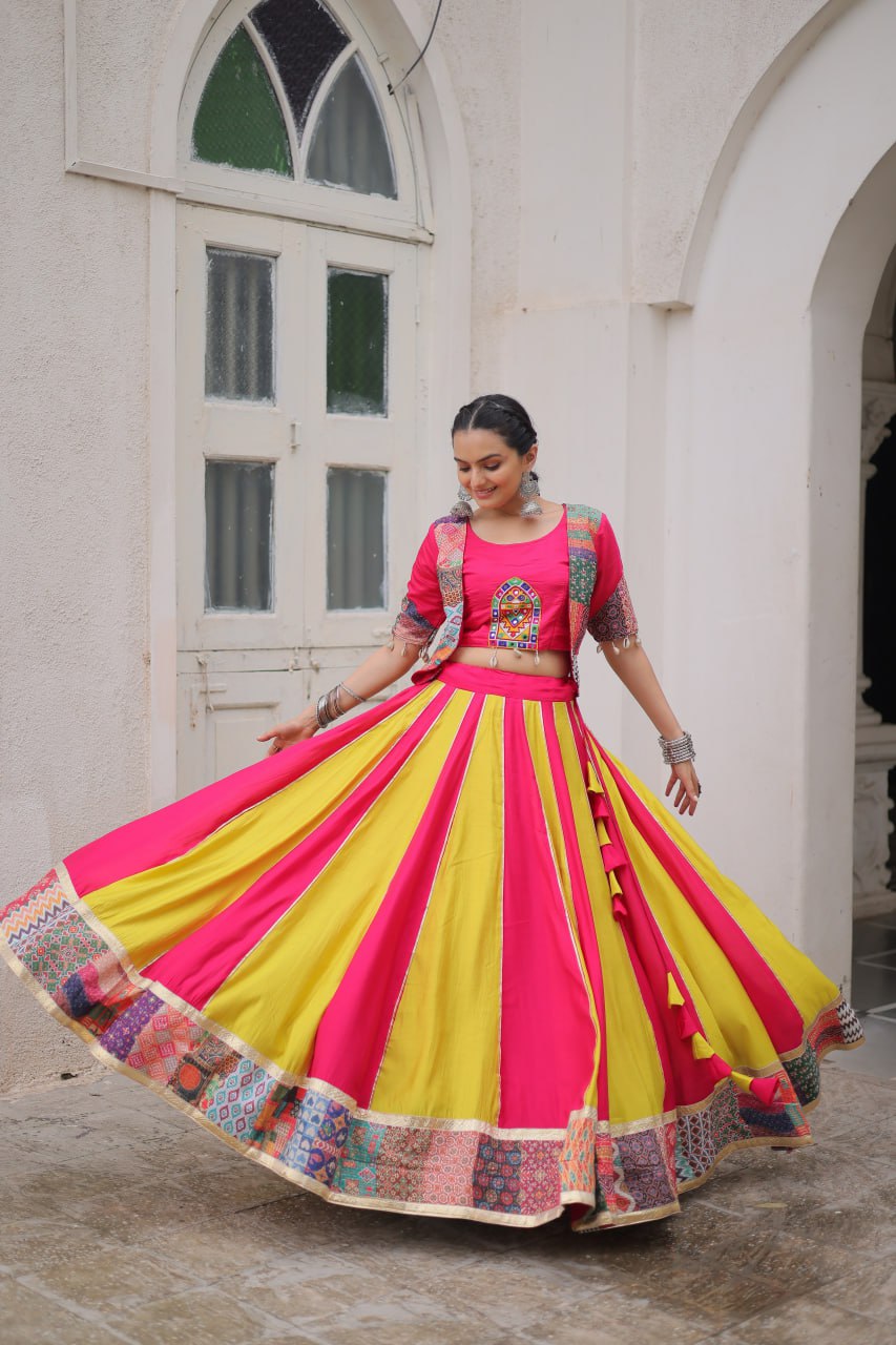 Readymade pink cotton lehengas