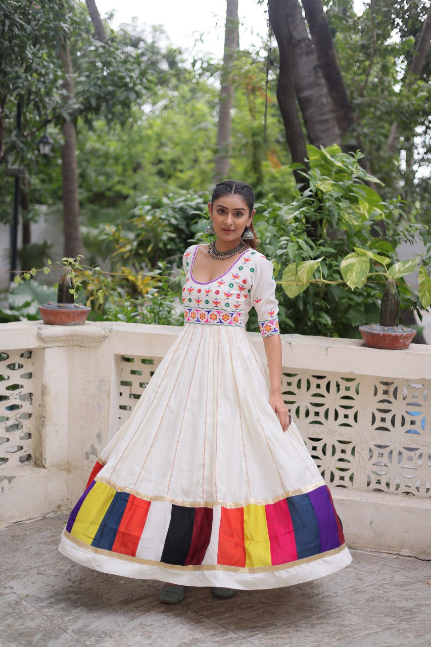 Garba wear white color dress