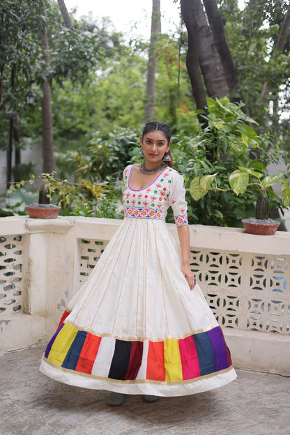 Garba wear white color dress